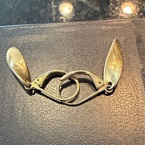 Gold Eye-Shaped Brooch